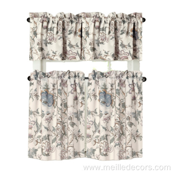 Soft Blackout Valance Curtain Floral Pattern Curtain